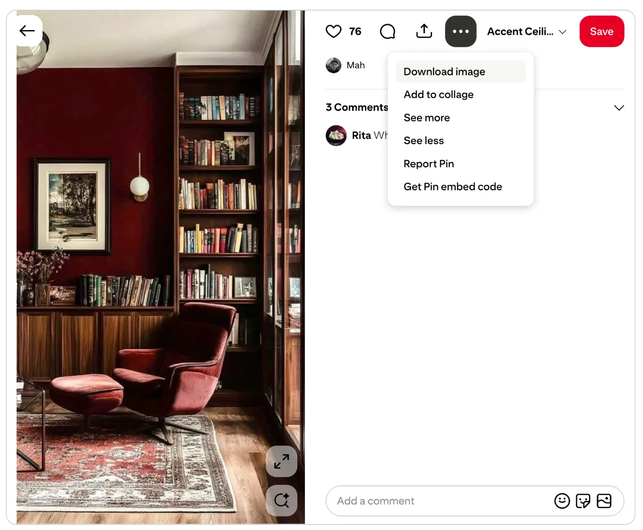 How to download an image from Pinterest